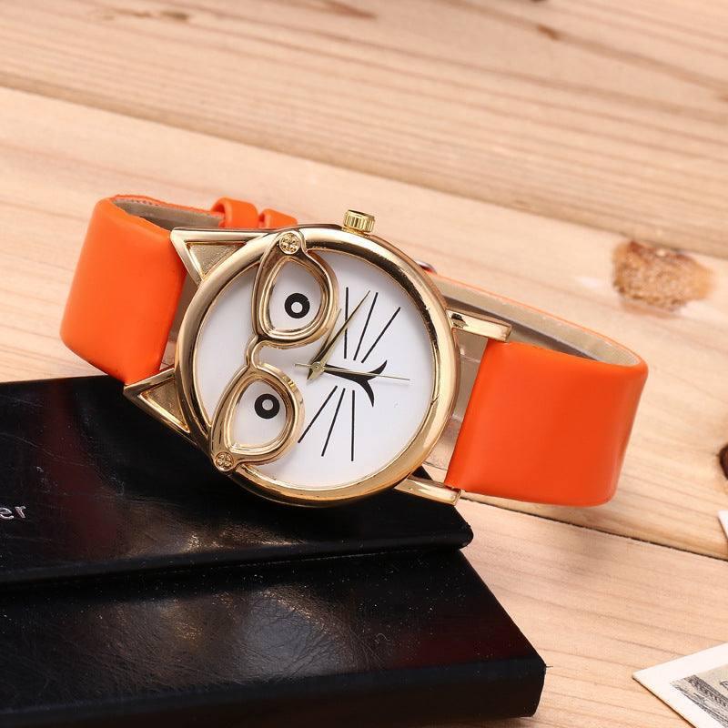 Lovely Cartoon Children Watch-Orange-1