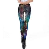 3D Mermaid Fish Scale Print Sports Women'S Leggings-1