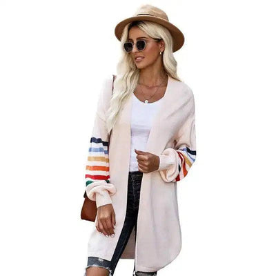 Women's Casual Long Sleeve Knit Cardigan-Pink-3