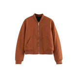 Stylish Bombardier Uniforms Bomber Jacket-Brown-3