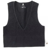 Women's Knit Sleeveless V-Neck Sweater Vest-Black-6