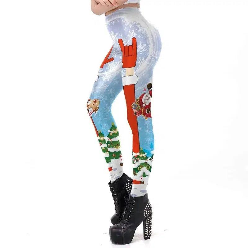 LOVEMI - Lovemi - Christmas digital print tight leggings