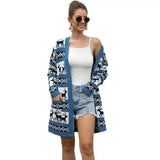 Stylish Elk Cardigan for Every Season-Blue-2