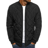 Diamond Stitched Small Padded Jacket-Black-4