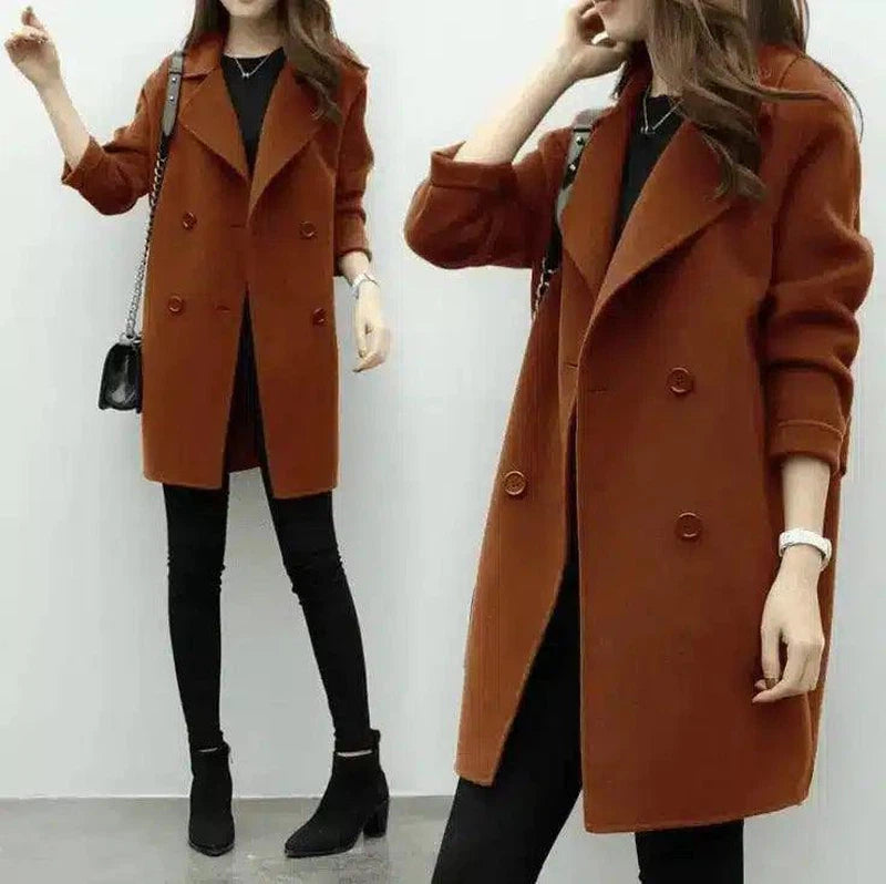 LOVEMI - Lovemi - Double-breasted woolen coat