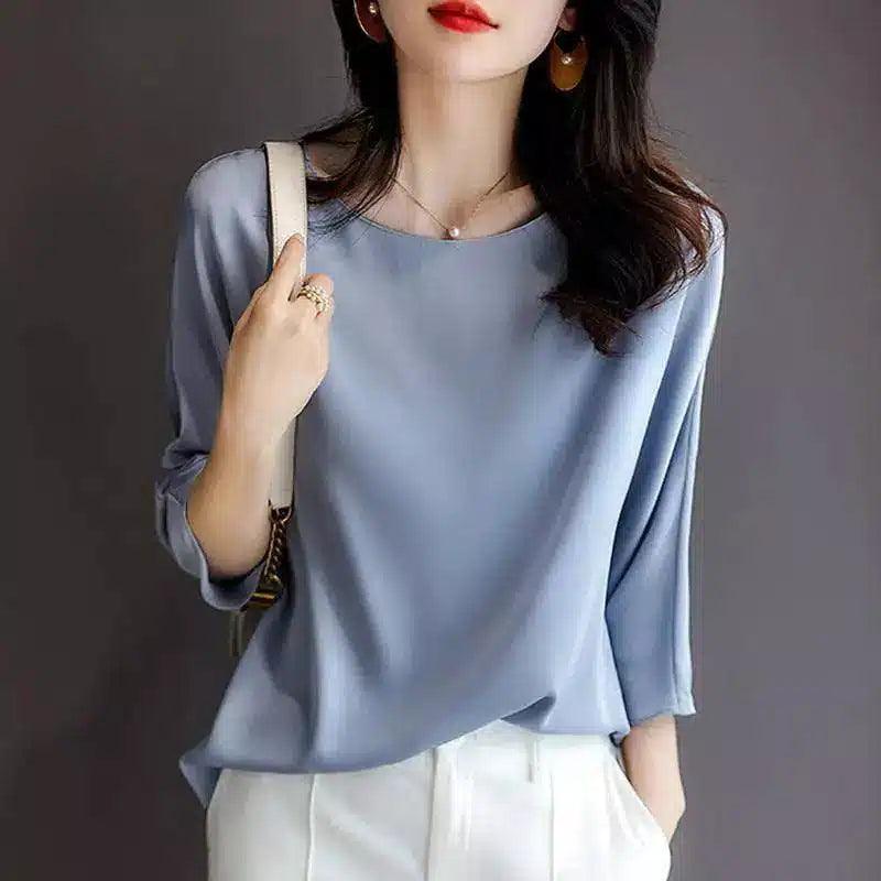 Elegant Women's 3/4 Sleeve Blouse-1