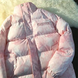 Goddess Fan Li Collar Padded Jacket Women Wild Loose Fashion-Pink-2