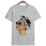 Stylish Graphic Tee with Illustrated Design-4grey-4