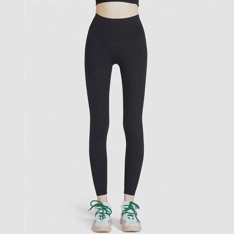 High-waisted workout pants-Black-5