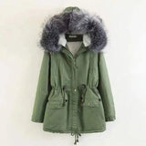 LOVEMI - Lovemi - Hooded large fur collar plus fleece coat