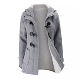 Hooded Fleece-Lined Toggle Coat-Shallow Gray Wool-1