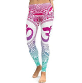 JIGERJOGER new blue decolorization Mandala Pink leggings-1