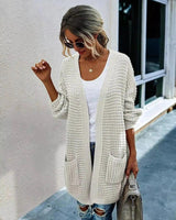 LOVEMI - Lovemi - Knit long cardigan contrast color coat