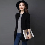 LOVEMI - Lovemi - Knitted Women's Cardigan Was Thin Solid Color