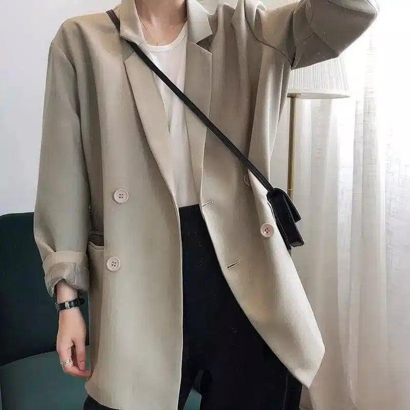 LOVEMI - Lovemi - Korean Style Loose Casual Suit Jacket