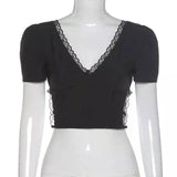 LOVEMI - Lovemi - Lace short-sleeved