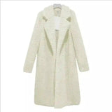 Lambskin coat-White-2