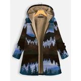 Fleece-Lined Hooded Winter Coat-Blue-5