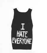 Slogan Tank Top for Casual Wear-black-3