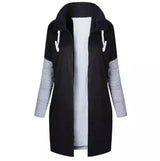 LOVEMI - Lovemi - Long colorblock lace-up sweater coat