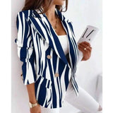 LOVEMI - Lovemi - Long-Sleeved Double-Breasted Fashion Print Suit