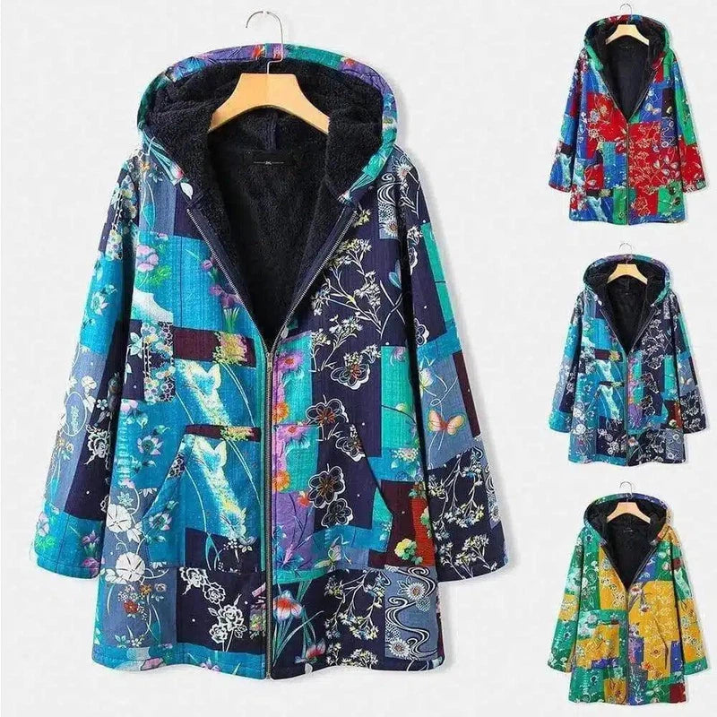 Loose long - sleeved cotton-padded jacket-1