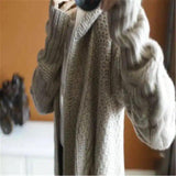 Warm Knitted Long Winter Coat-Camel-3