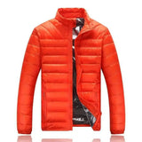 Men's light down jacket men's stand collar winter jacket XL-orange-6