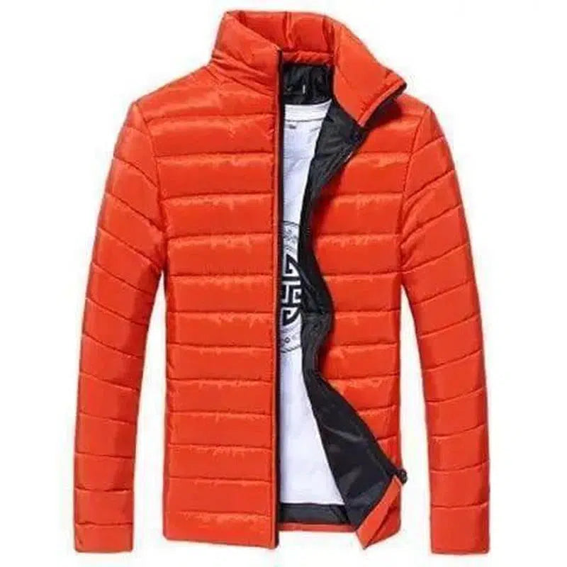 Stylish White Jacket for Men - Perfect for All Seasons-Orange red-9