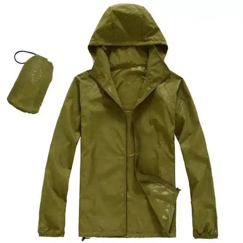 Compact Waterproof Jacket for Outdoor Adventures-Military Green-10