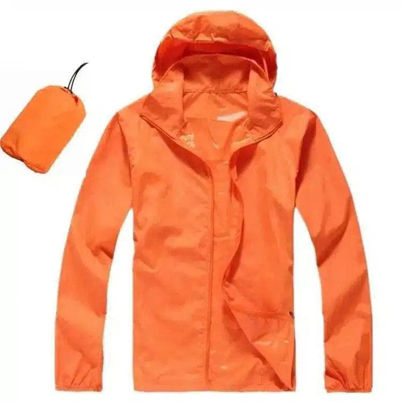 Compact Waterproof Jacket for Outdoor Adventures-Orange-4