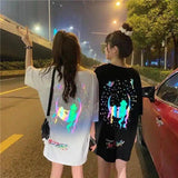 LED Light-Up Unicorn T-Shirts for Night Events-Black-2