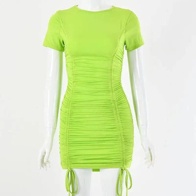 Mini Party Dress-Green-15