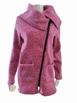 Plus Velvet Sweater Female Wool Sweater Coat-Pink-8