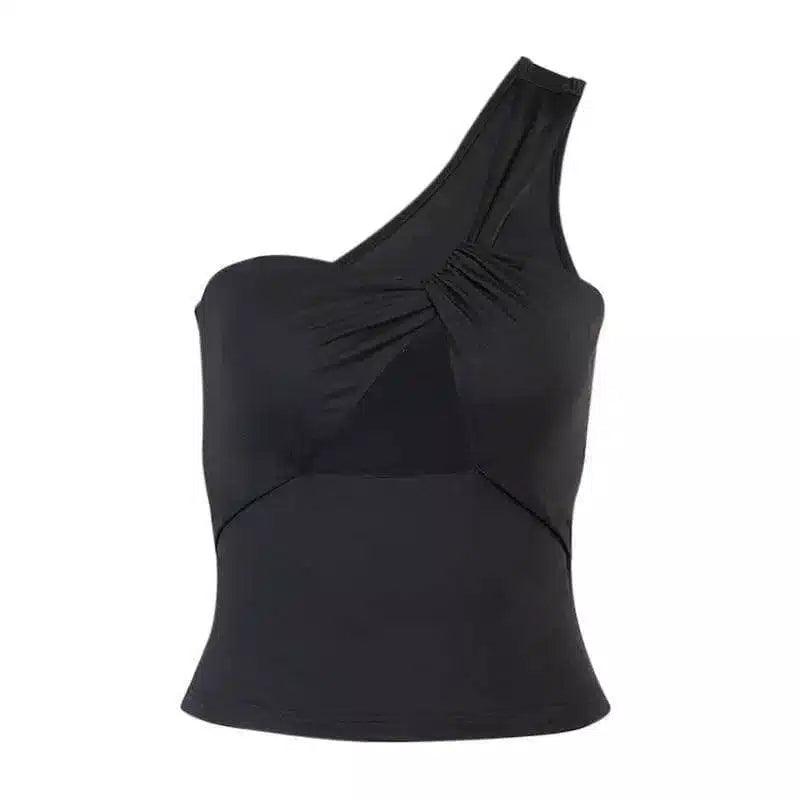 One-Shoulder Fitted Women's Top-1