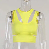 LOVEMI - Lovemi - Sexy Sleeveless Hollow Front And Back Sports Vest