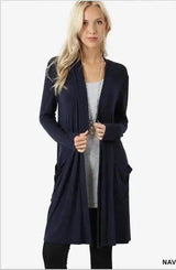 LOVEMI - Lovemi - Simple Coat Long Sleeve Mid-length Cardigan