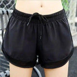 Sports shorts loose breathable marathon hot pants-Black-14