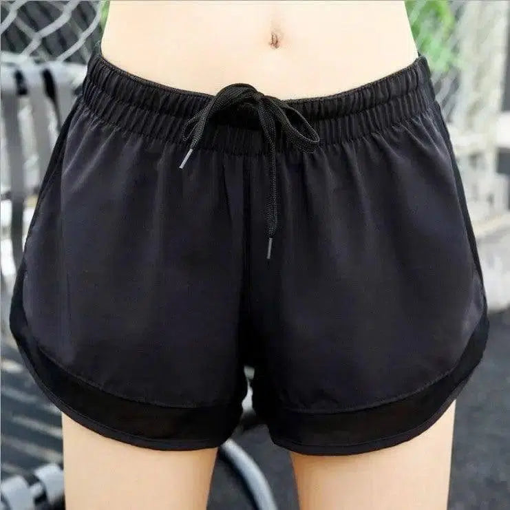 Sports shorts loose breathable marathon hot pants-Black-15