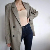 LOVEMI - Lovemi - Spring Blazer Women Double Breasted Oversized