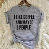 Funny Coffee Lover's Casual T-Shirt-Grey-2