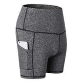 Three-point yoga shorts-Grey-3