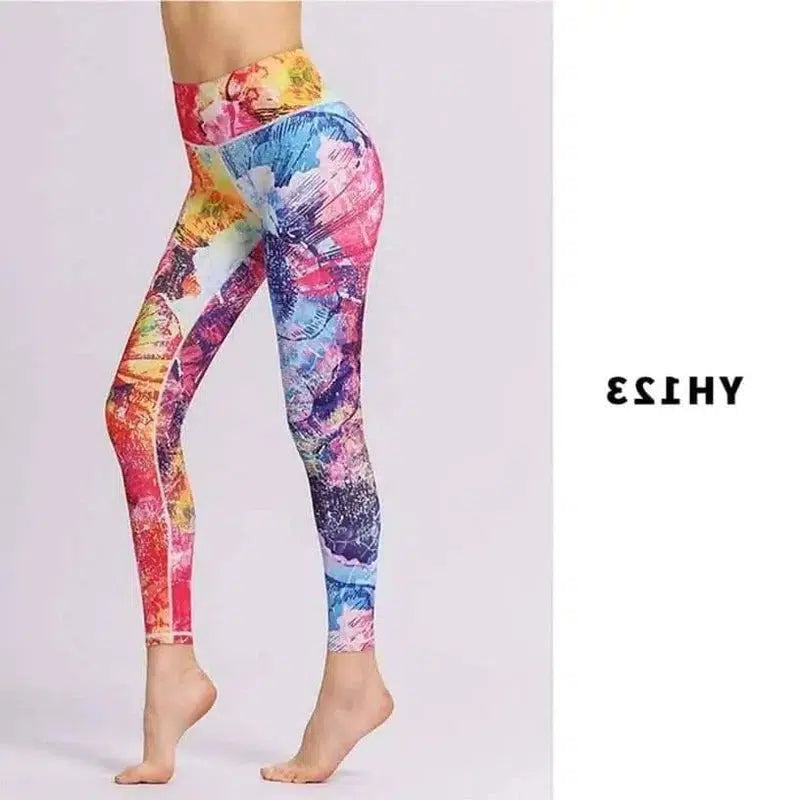 Tie-dye printed yoga pants-2 Style-6