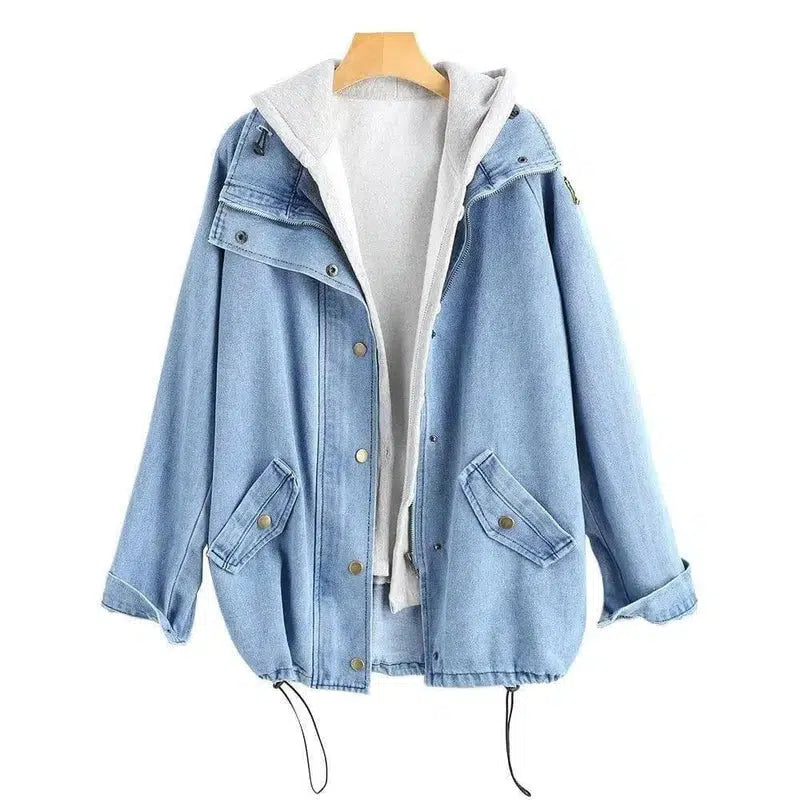 LOVEMI - Lovemi - Two-piece denim hooded jacket