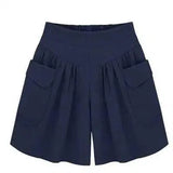 LOVEMI - Lovemi - Wide Thigh Women Shorts With Two Pockets