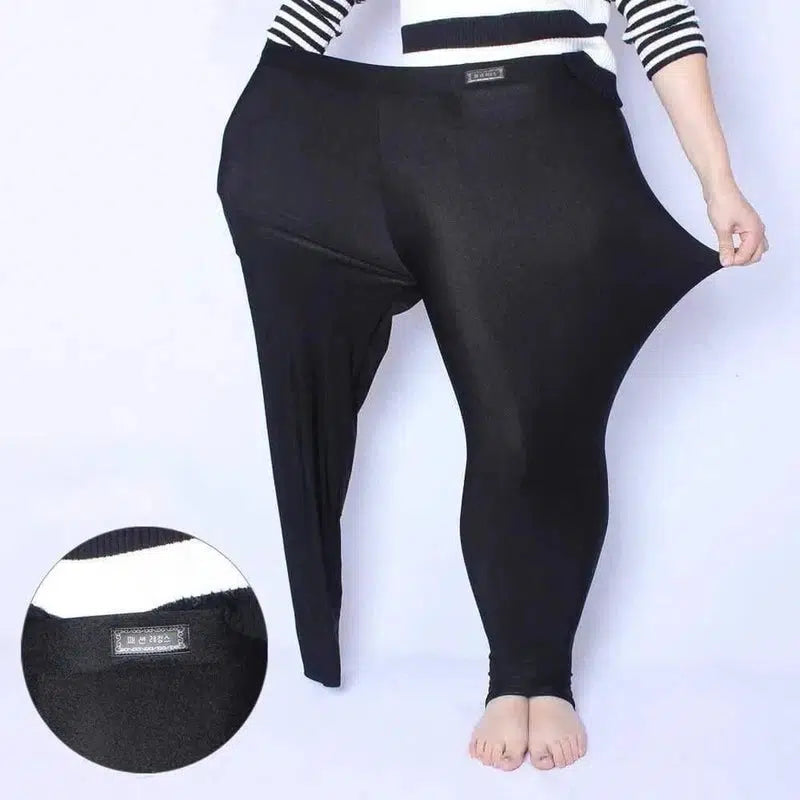 Women Autumn Black High Waist Nylon Leggings-Black-1