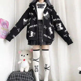 Women's ins Korean style loose coat-Black-2