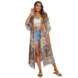 LOVEMI - Lovemi - women's Loose Short Sleeve Bohemian Cape Sunscreen