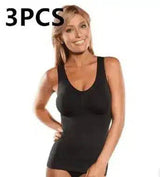 Sleeveless Women's Gym Tank Top-Black3PCS-3