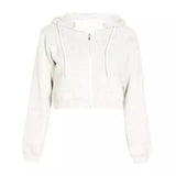 Zip-Up Hooded Sweatshirt for Casual Wear-White-5